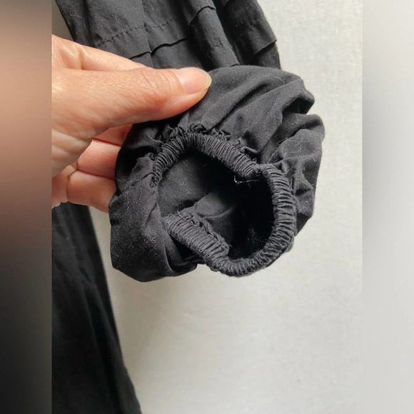 ZARA  BLACK EMBROIDERED SEQUIN PARROTS POPLIN JUMPSUIT ROMPER SZ S - Picture 10 of 14